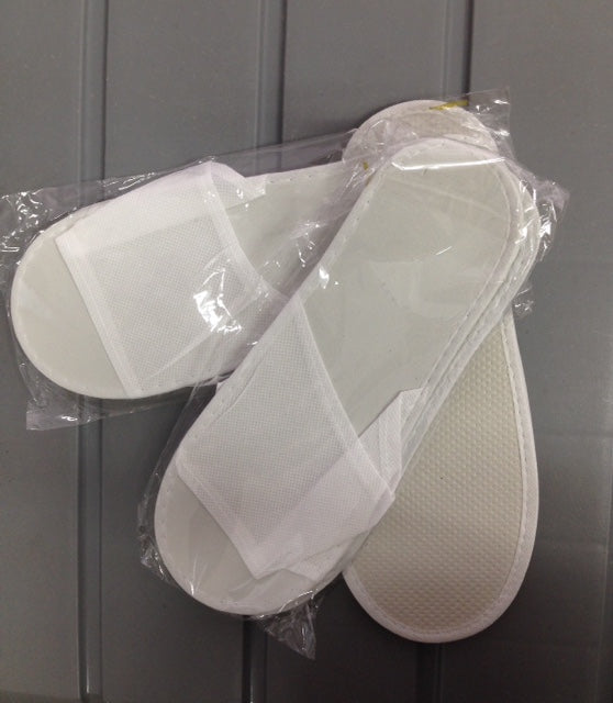 Woven Paper Slippers with Foam Soles (10 Pairs)