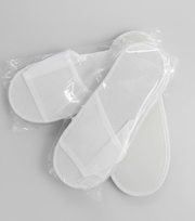 Woven Paper Slippers with Foam Soles (10 Pairs)